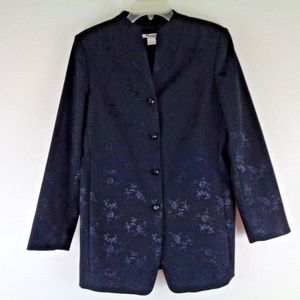 NYGARD Blazer/Jacket/Coat All Black Size 10 EUC